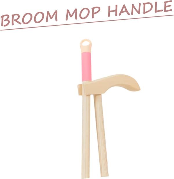 10 stk. Kosteskaft Mop Skaft Greb Mop Skaft Endekappe Kost Greb Støvsuger Skaft Spids Greb Rosa Plastik