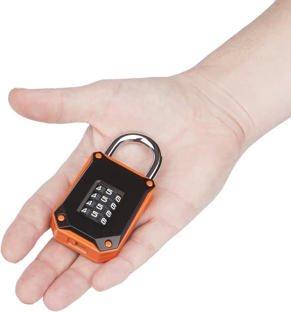 Skabslås - Orange - Hård 4-cifret kodelås i Har
