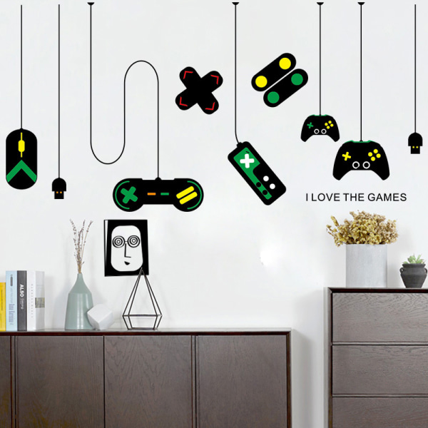 Game Wall Stickers Gaming Controller Joystick Playroom Wall