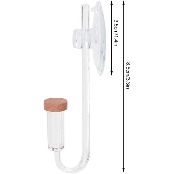 CO2-diffusor, Mini osynlig backventil, Akvarium CO2-diffusor,