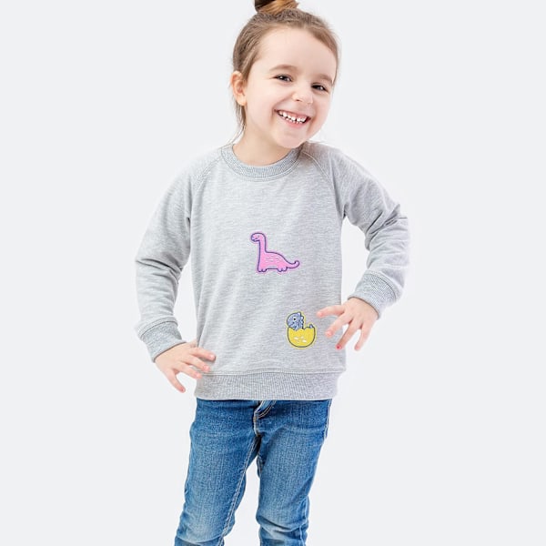 Dinosaurie Broderad Stryk-på-lapp för Kläder, Stryk-på-lappar/Sy-på Applikationer Lappar för Kläder, Jackor, Ryggsäckar, Kepsar, Jeans