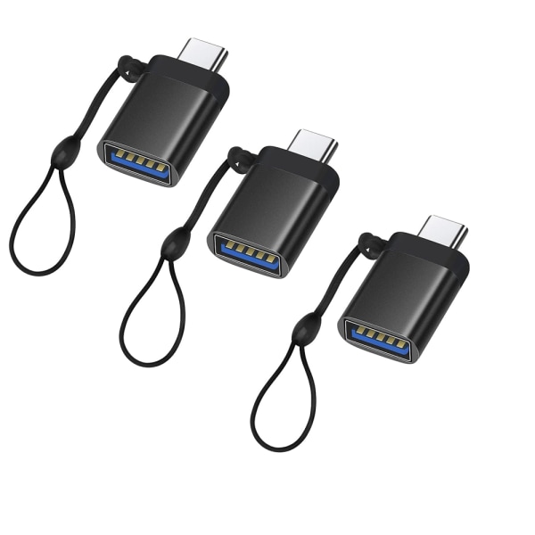 USB C til USB 3.0-adapter (3-pakning), USB-C til USB-A kvinnelig OTG-adapter USB-type