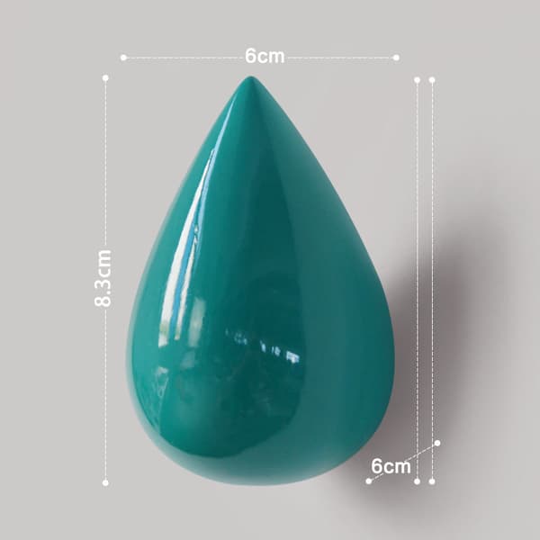 Pieces Creative Teardrop -seinäkoukut, vaateteline vaatteille, seinäkiinnitteiset koukut, moderni sisustus