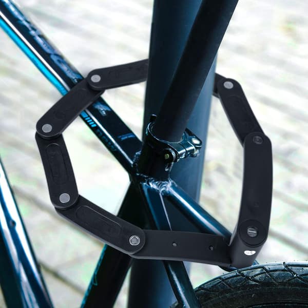 Hopfällbart cykellås, bärbart lås för cyklar och elscootrar