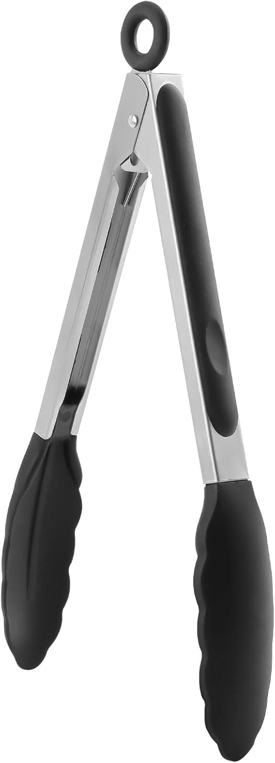 Grilltang 27cm - Rustfrit Stål - Plastik - Tang og Spatel - Grilltilbehør - Sort - Grå - Grill