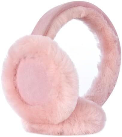 19cm Klassiska Vinteröronmuffar för Män Kvinnor, Unisex Fårull Öronmuffar, Vikbara Öronmuffar, Utomhus Öronmuffar