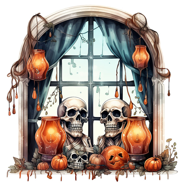 Halloween-kallokurpitsan itseliimautuva seinätarra