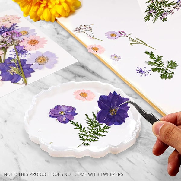 106 stk. ægte tørrede pressede blomster naturlige tørrede blomster multi