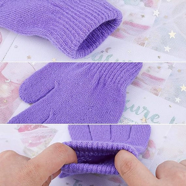 12 pakker vinterhansker for barn (tilfeldig stil), termiske hansker Kni