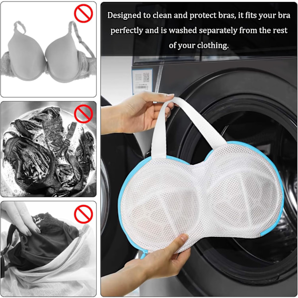 3 st Bra Tvättsäckar för Tvätten, Lingeriepåse Underkläder Bh Tvättsäckar med Blixtlås, Delikat Tvättsäck för