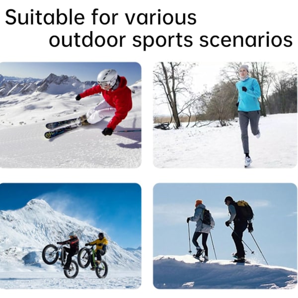 2-pack Varm Cykelhatt för Utomhus, Fleece Öronmuffar, Vindtät och Kallsäker Innerfoder (1 Svart + 1 Grå)