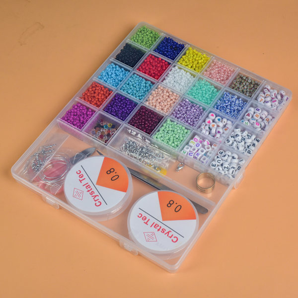 DIY rispärl armband, lös pärlbox