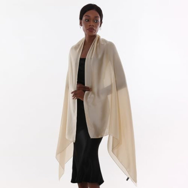 Dame Sjal Pashmina Shawl og Wraps til Aftenskjoler Ligesom Chiffon Silkesjal til Brude Bryllup