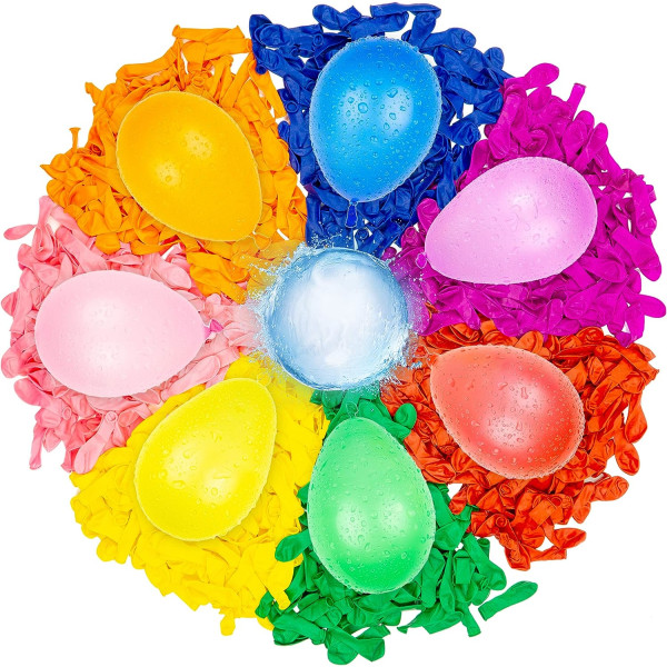 Vesiilmapallojen täyttöpakkaukset 500 kpl värikkäitä lateksipommeja Wat