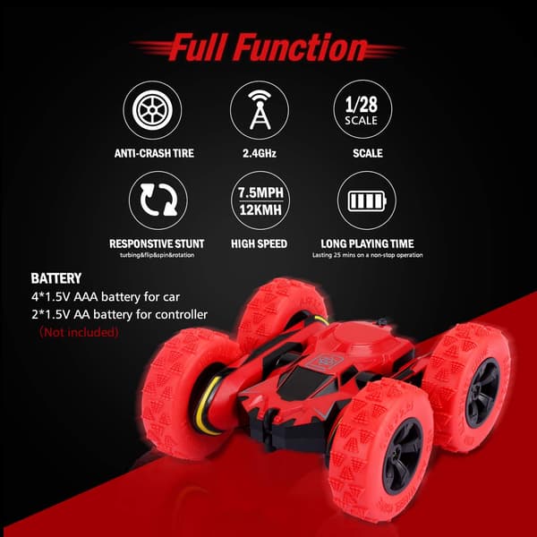 Fjärrstyrd bil Fjärrkontroll 4-hjulsdrift stuntbil
