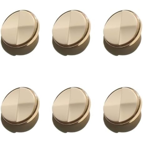 Knappar för Kläder, Syknappar, 6 st, Metallknapp, Vita Knappar, 22 mm (0,87 tum), Knappbyte, Byxknappar, Bl