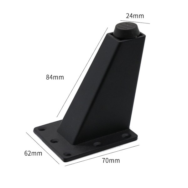 4 stk. Justerbare fødder møbelben køkkenben bordplade bar tv-bord bordben, aluminiumlegering