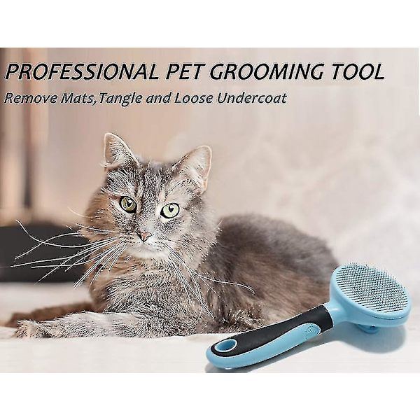 Hunde Grooming Tool Børste Fjerner Løs Underuld Selvrensende Kæledyr