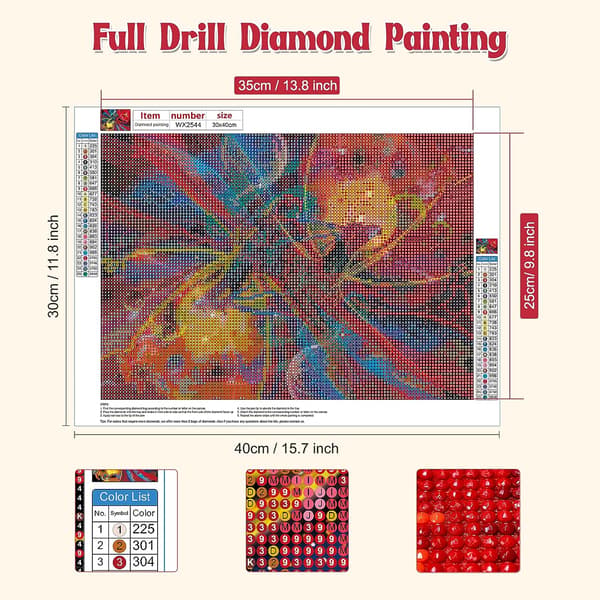 5D Diamantmaleri 30x40cm Drage J