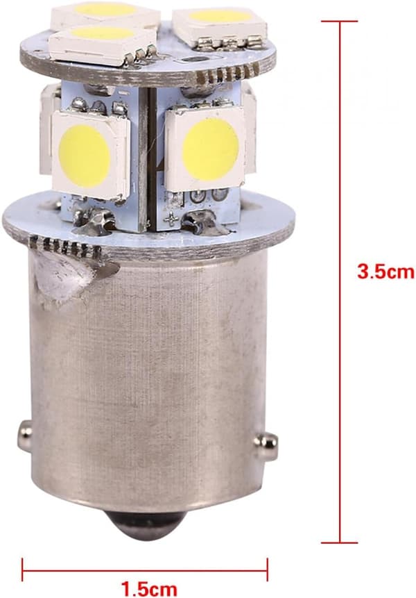 2 stk hvite LED-bilbremselyspærer LED-baklyspære