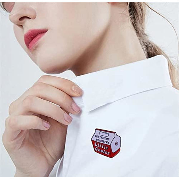 Don't hate me because I'm a little cool Ord Enamel Pin Socialt Ubehagelig Badge Taske Tøj Lapel Pin Punk Smykker Gave