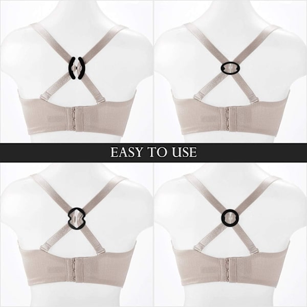 12 stk. BH-stropper Klip Anti-Slip Plastik Racerback BH Klip BH Tilbehør til Piger Kvinder Damer