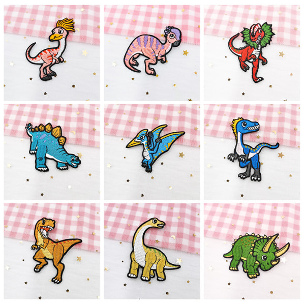 Broderade tygmärken i form 15 PCS, för kläder, hattar, ryggsäckar
