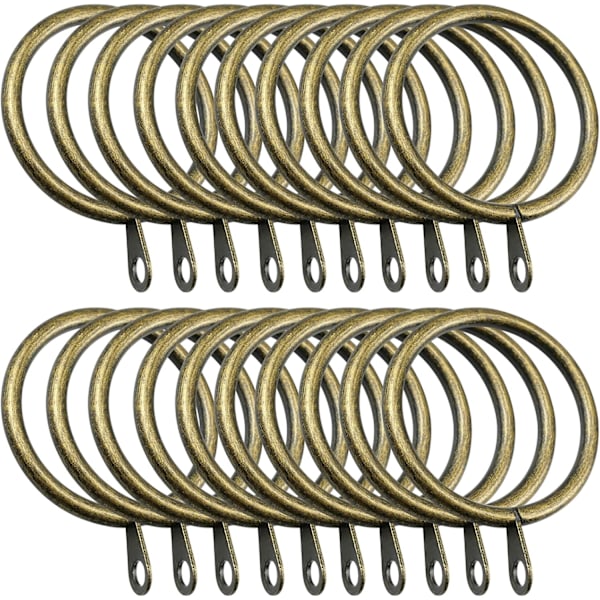20 Stycken Gardinringar Metall Gardinringar för Hem, Badrum, Sovrum