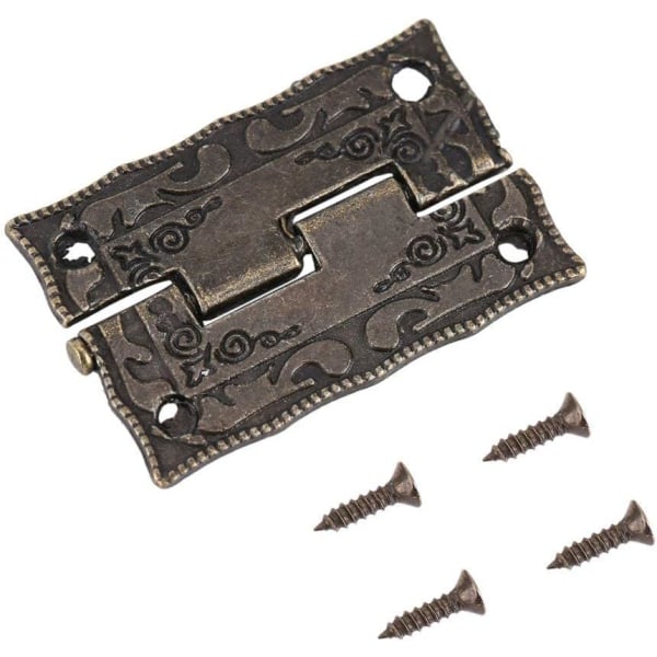 Antikk bronseskap smykkeskrin Vintage Hardware Folding Hinge