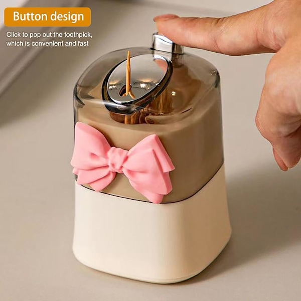 Tandpetshållare, Tandpetare Dispenser, Pop-up Automatisk Tandpetare Dispenser, Automatisk Tandpetare Dispenser för Kök, Restaurang, Hotell (Fluga)