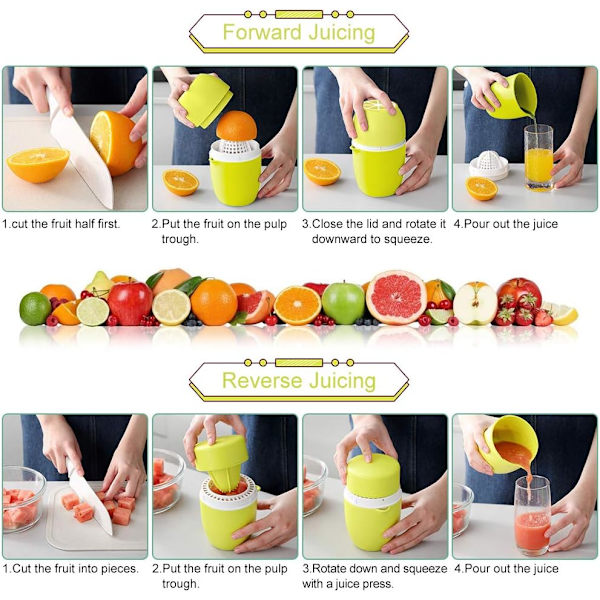 Manuel Citruspresser Citronpresser, Citronformet Dobbelt Brug Manuel Frugtpresser, Frugtpresser til Citroner/Lime/Appelsiner/Orange