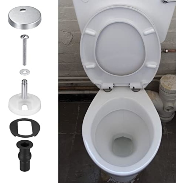 (6,1×6,1×5cm) 2 stk. Toilet Sædehængselbeslag, Hurtigudløsningshængsler, Toilet Sædehængselbeslag, med udskiftningsgummi