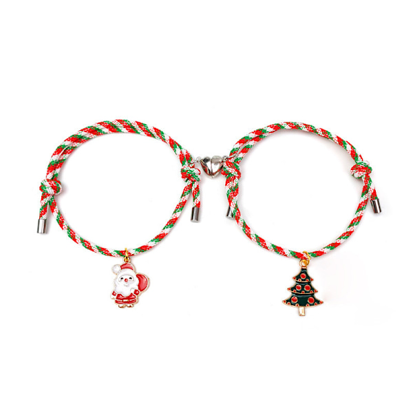 2 Julearmbånd Julehjerte Magnetarmbånd, Juletræ