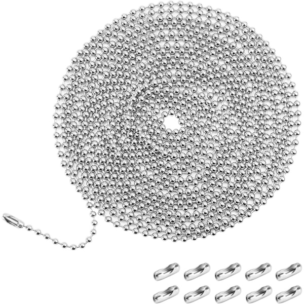 3M Blind Chain, Roller Chain Beaded Zipper Extension, Chain Ball