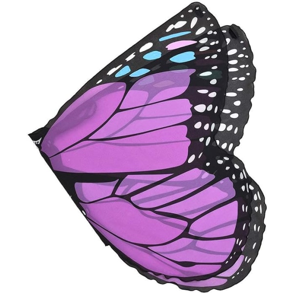 (Väri violetti) Butterfly Wings Tyttö Butterfly Capes Lapsen Lahja Hal