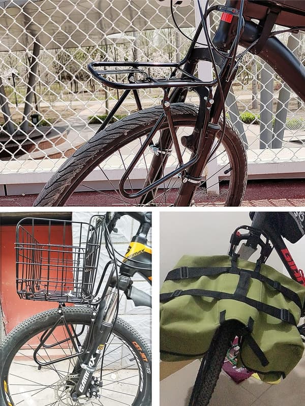 Cykelns främre bagageutrymme 15 kg kapacitet, 2 installationsmetoder med Mou