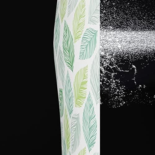 Duschdraperi 180x180cm, PEVA Långt Duschdraperi, Vattentätt Gröna Blad Duschdraperier, Mögelresistent Grön B