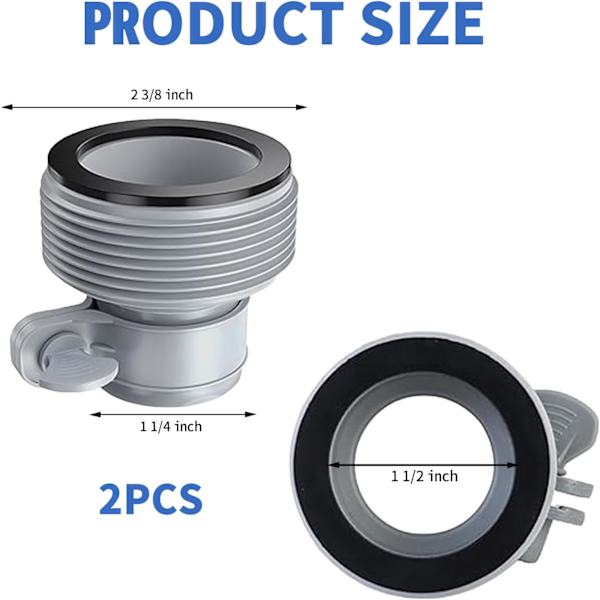 Poolslangadapter B, 4 stycken poolslangadapter för INTEX-pooler, poolpumpkoppling, 1,5\" adapter (B)