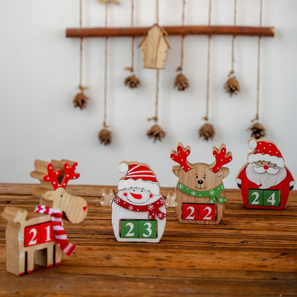 Julekalender Nedtelling Adventkalender Trehjort Ornament