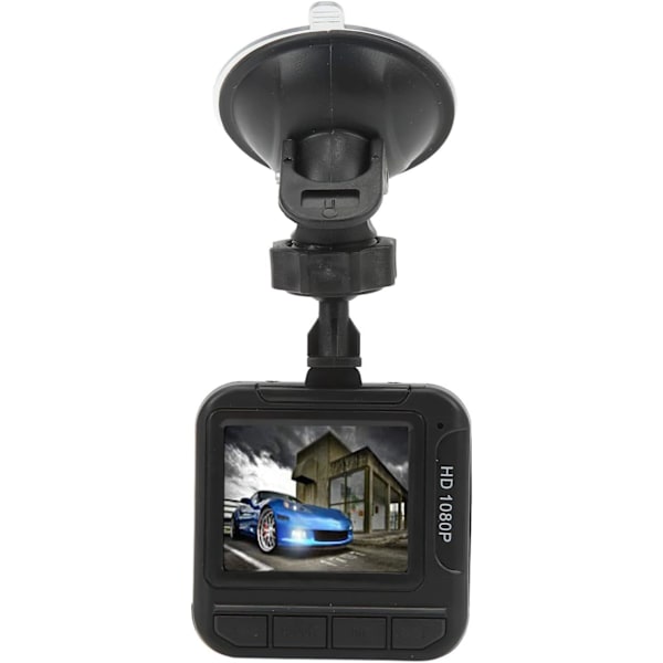 Dashcam 1080P Bilkörningsinspelare, 1,6 tums färgskärm DVR Dash Cam-inspelning för bil, Rörelsedetektering Röst