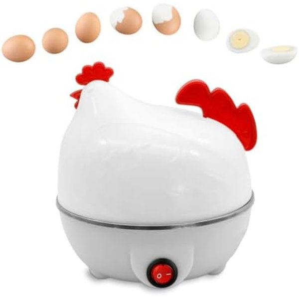 Eggkoker i kyllingform - Elektrisk eggkoker, eggkokermaskin | Elektrisk eggdamper med automatisk avstengningsfunksjon