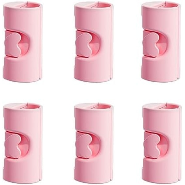 4,2 x 2,1 cm vaaleanpunaiset 6 kpl sängynlakana-kiinnikkeet - säädettävät lakanakiinnikkeet, peittokiinnikkeet useimmille patjoille, ruokakassien sulkemiseen