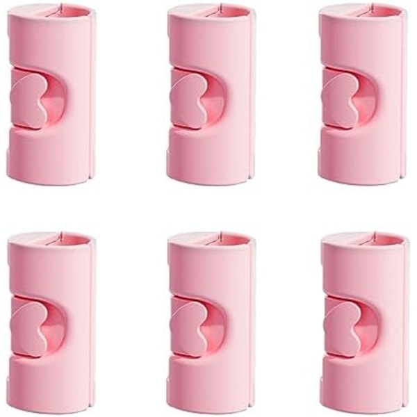 4,2x2,1cm  Pink 6 stk Sengelin Klips - Justerbare Sengelin Gribere Holder, Dyne Klips til de fleste Madrasser, Madpose Lukning