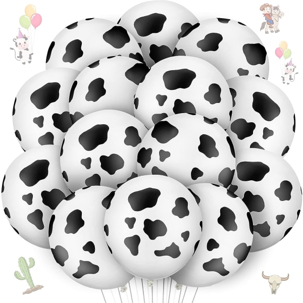 100 stycken 10 tums koballonger Cow Print Balloons Cow Party Ball