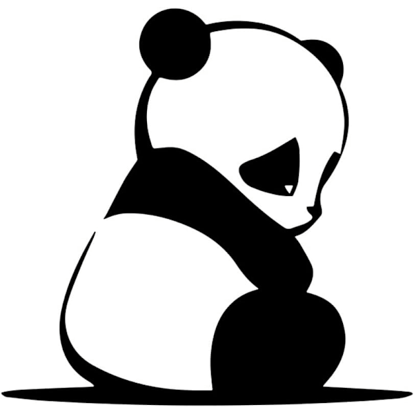Svart 5 stk Morsomme Bilsticker, 15cm x 15cm 3D Panda Bilsticker Personlig Bildekorasjon Simulering Dekor Vinylklistremerke