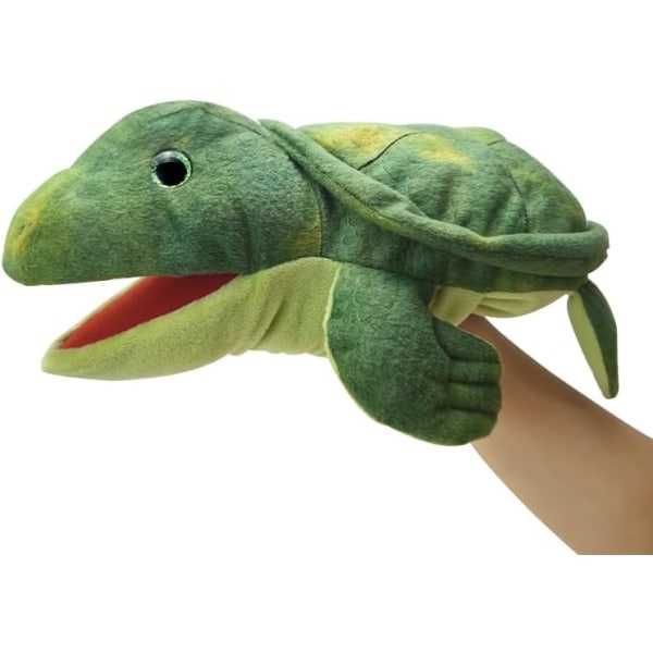 Käsinukke Turtle Puppet, 13" merikilpikonnaeläinnuket lapsille Realistic Pehmo Puppet St