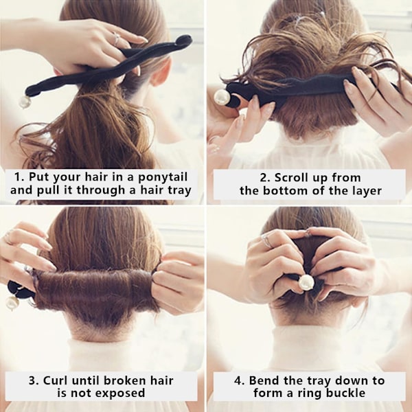 2 st Magic Bun Maker Hårflätaverktyg Donut Bun Maker Mode Hårfrisyr Stylingverktyg DIY Håraccessoarer för Kvinnor