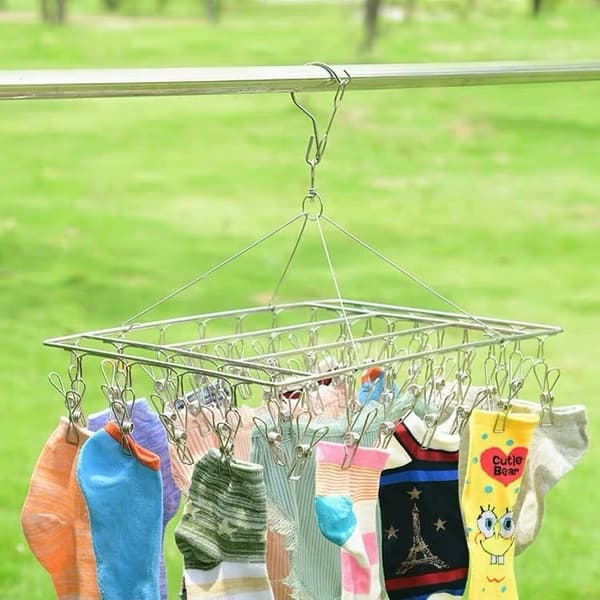 Sock Drying Rack, Hanging Clothes Drying Rack med 30 Stainl