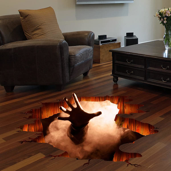 3D Halloween-seinätarrat, irrotettavat, päähaamu Halloween