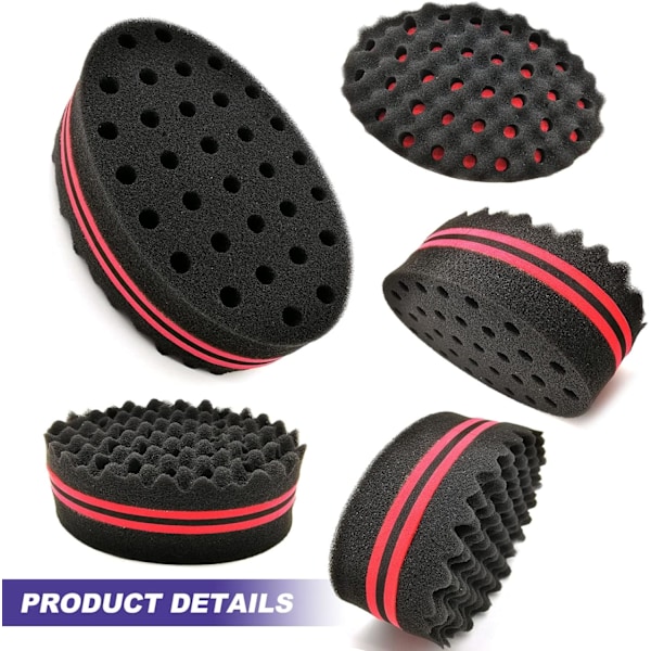 Hårsvampborste, Afro Curl Sponge Brush för lockar Dread Coils H